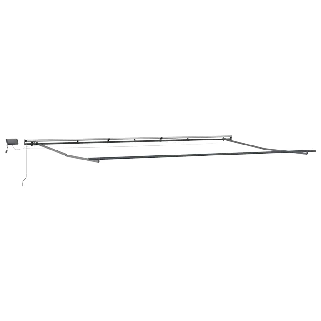 Tenda da Sole Retrattile Manuale con LED Bordò 600x300 cm