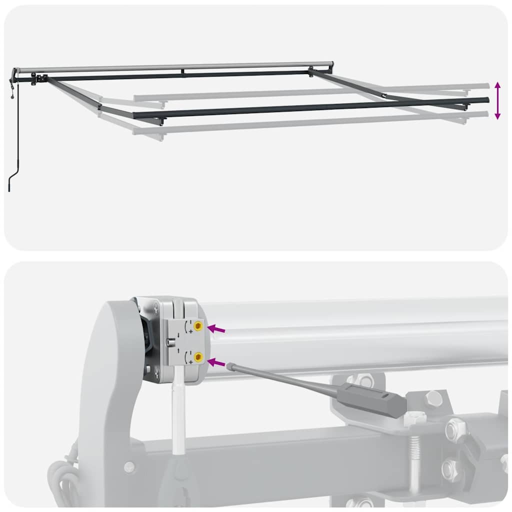 Tenda da Sole Retrattile Automatica Marrone 300x250 cm