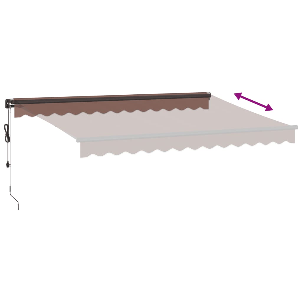 Tenda retrattile Marrone 350 x 250 cm Poliestere