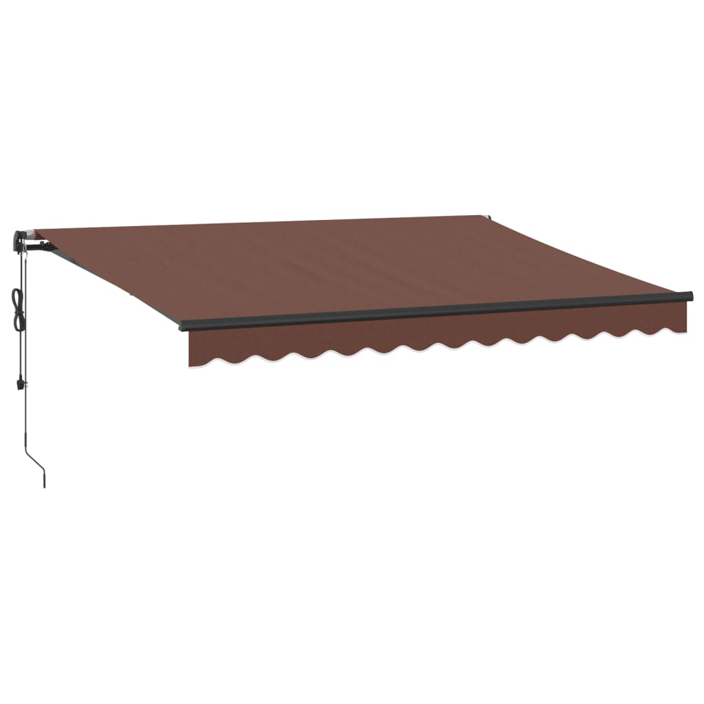 Tenda retrattile Marrone 350 x 250 cm Poliestere