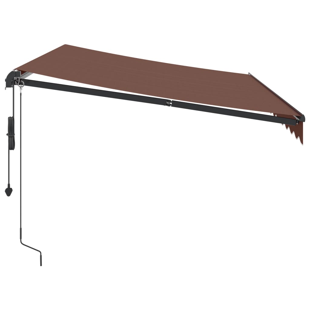 Tenda retrattile Marrone 350 x 250 cm Poliestere