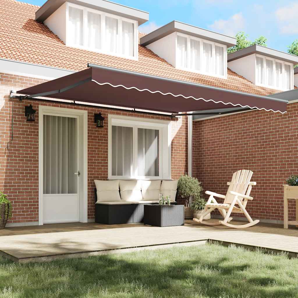 Tenda Sole Retrattile Manuale 400x300 cm Marrone