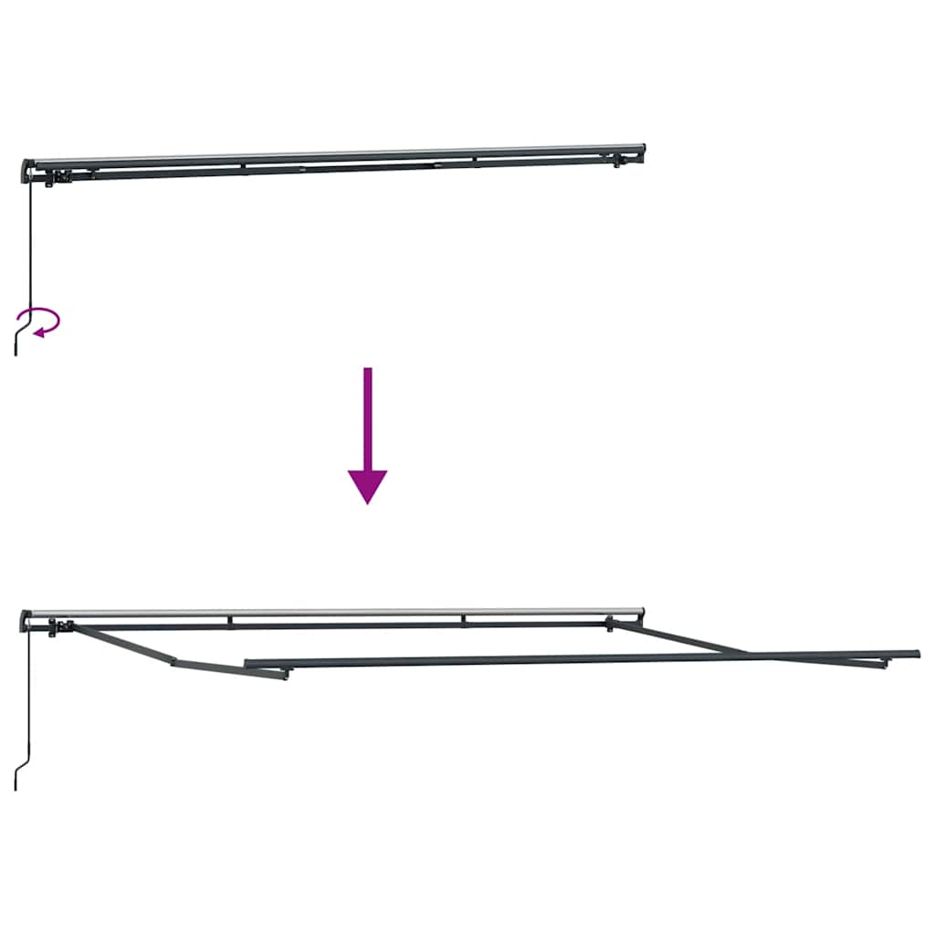 Tenda Sole Retrattile Manuale 400x300 cm Marrone