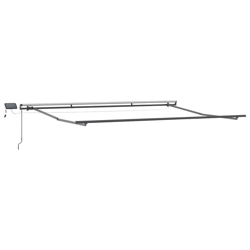 Tenda da Sole Retrattile Manuale con LED Marrone 400x300 cm