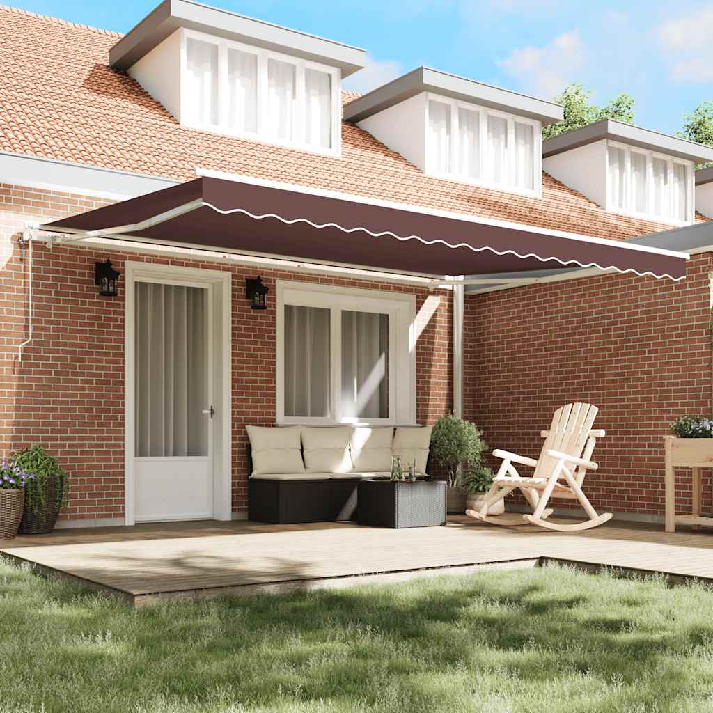 Tenda da Sole Retrattile Automatica Marrone 450x300 cm