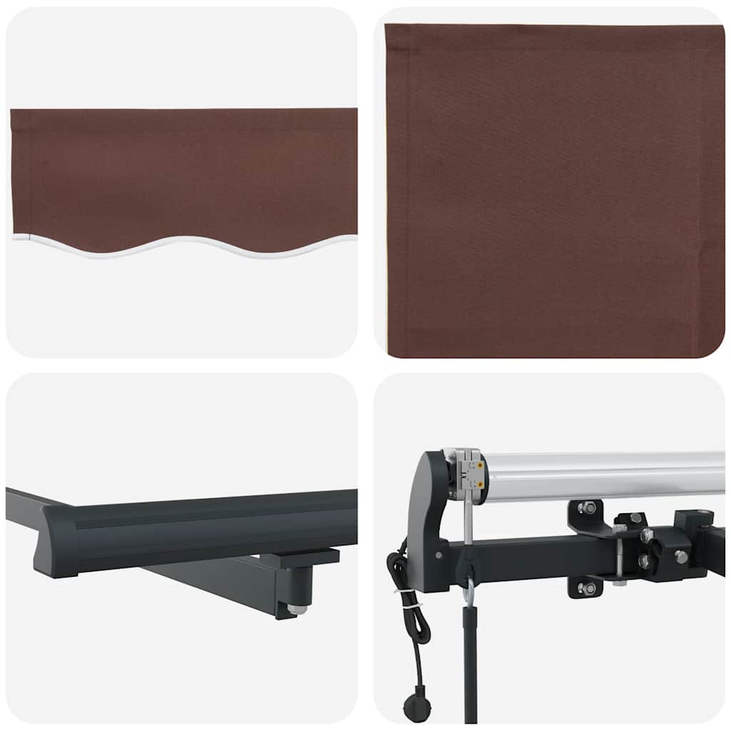 Tenda da Sole Retrattile Automatica Marrone 450x300 cm