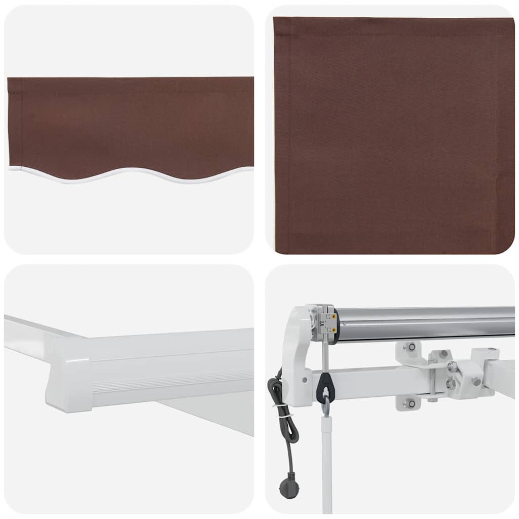 Tenda da Sole Retrattile Automatica Marrone 500x300 cm