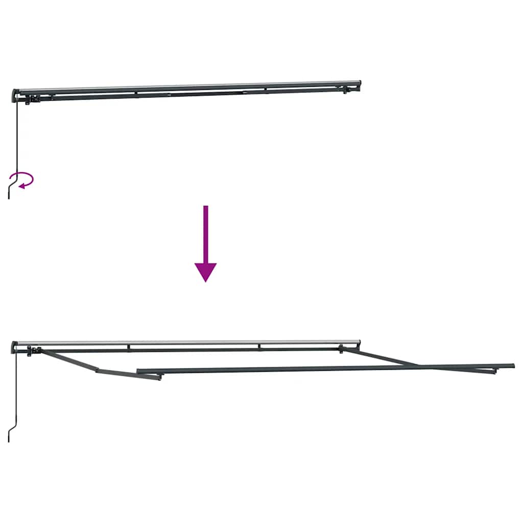 Tenda Sole Retrattile Manuale 500x300 cm Marrone