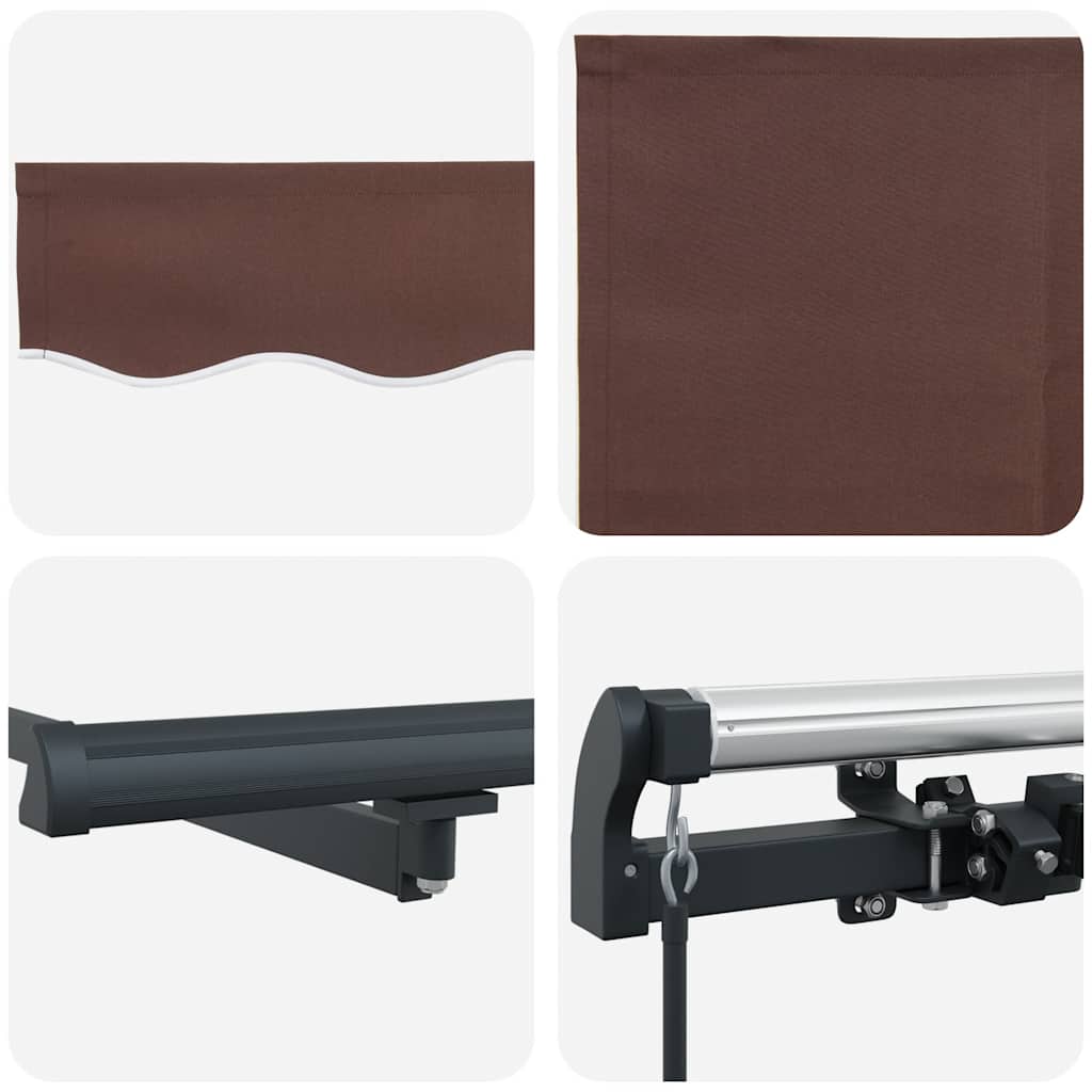 Tenda Sole Retrattile Manuale 500x300 cm Marrone
