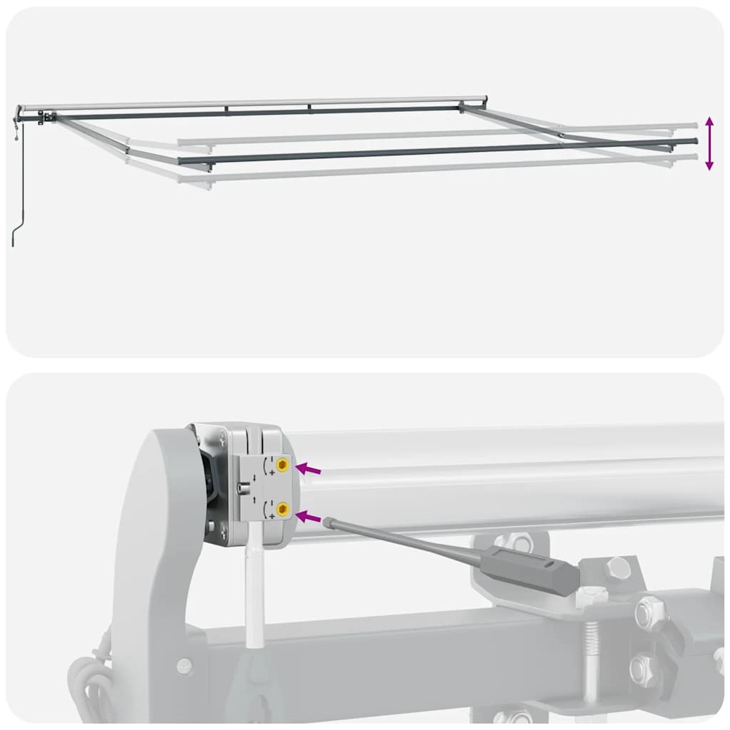 Tenda da Sole Retrattile Automatica Marrone 500x300 cm
