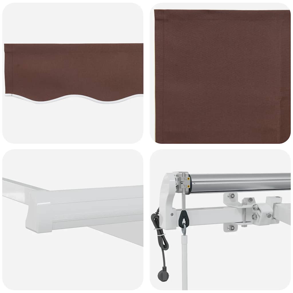 Tenda da Sole Retrattile Automatica Marrone 600x300 cm