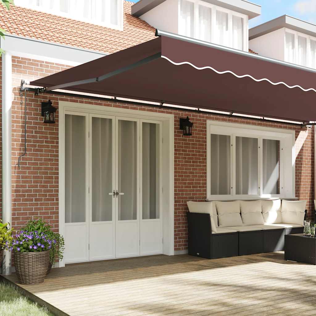 Tenda da Sole Retrattile Automatica Marrone 600x300 cm
