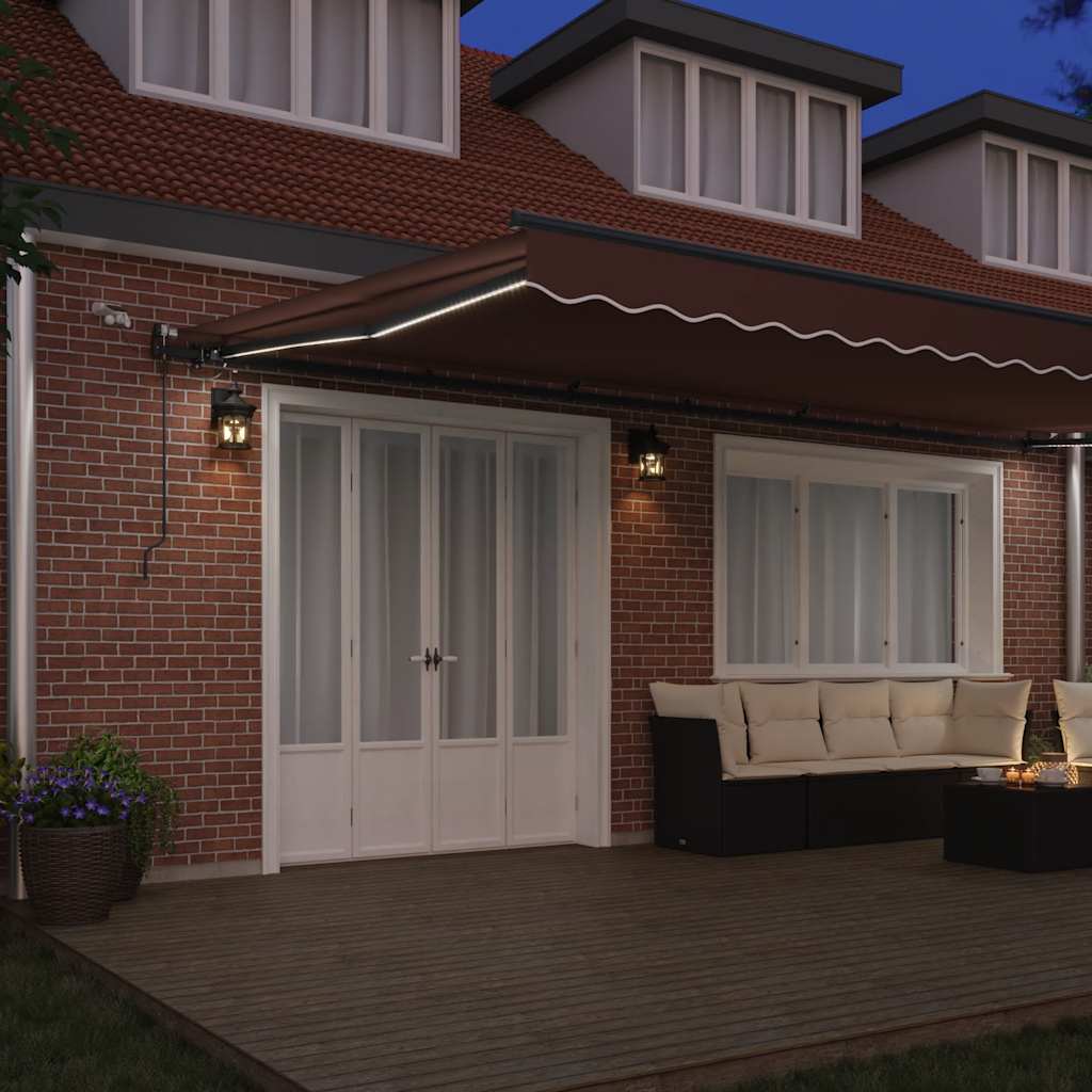Tenda retrattile Marrone 600 × 300 cm Poliestere