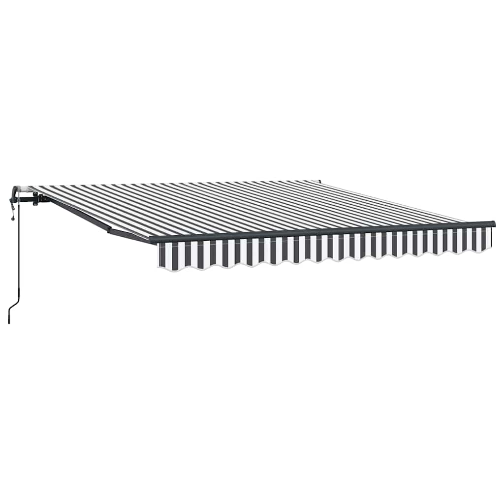 Tenda Sole Retrattile Automatica Antracite e Bianco 300x250 cm