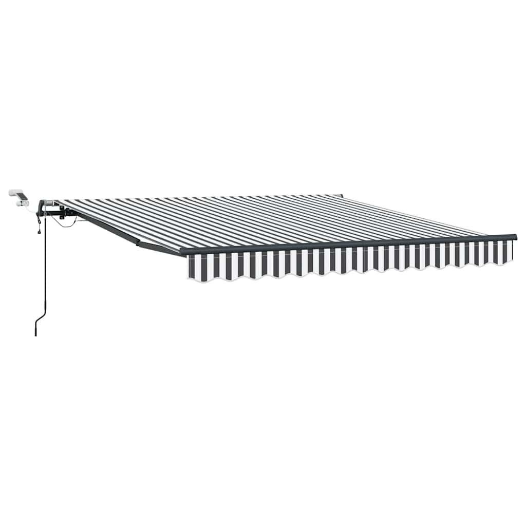 Tenda retrattile Antracite e Bianco 300 x 250 cm Poliestere