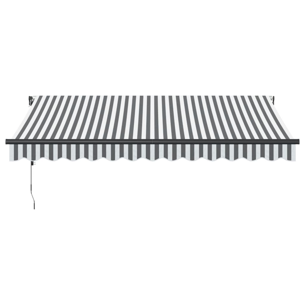 Tenda retrattile Antracite e Bianco 350 x 250 cm Poliestere