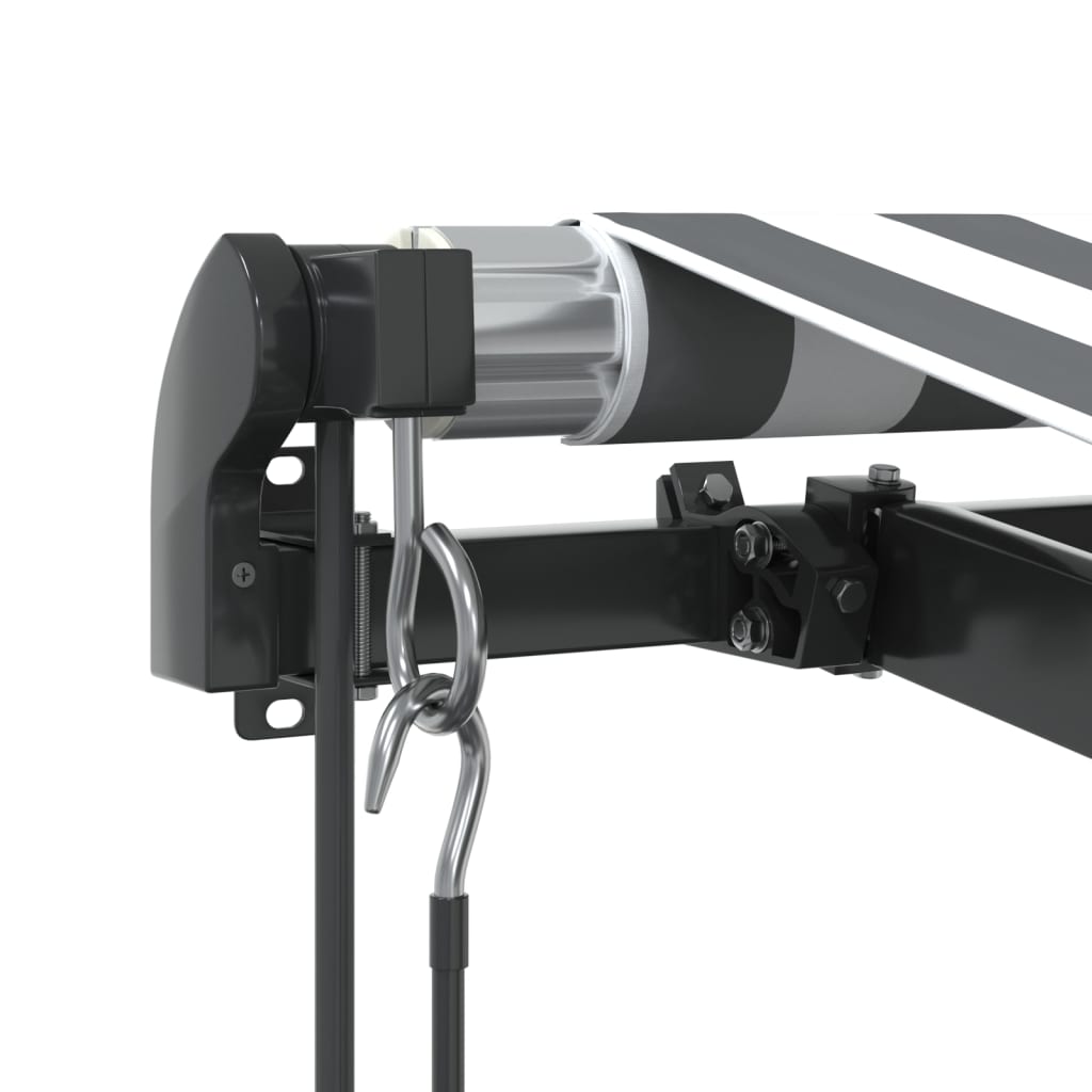 Tenda retrattile Antracite e Bianco 350 x 250 cm Poliestere