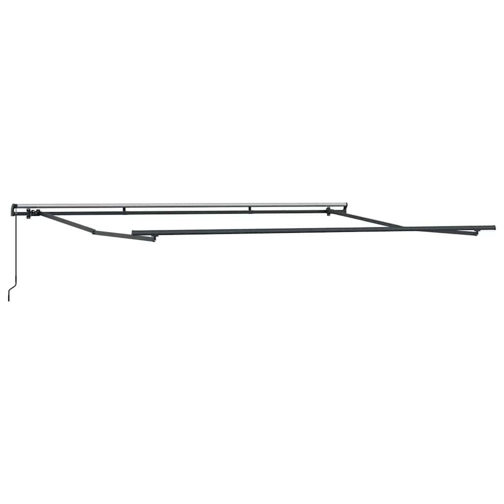 Tenda da Sole Retrattile Manuale Antracite e Bianco 400x300 cm