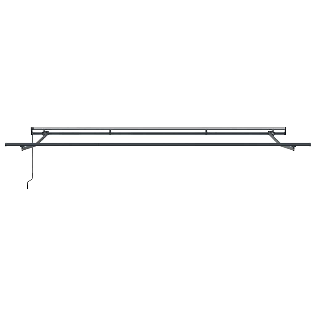 Tenda da Sole Retrattile Manuale Antracite e Bianco 400x300 cm
