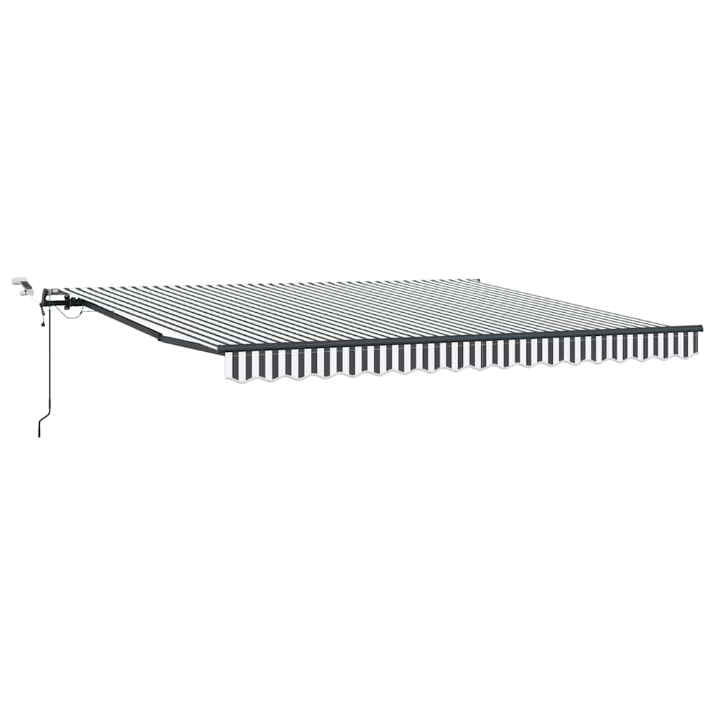 Tenda retrattile Antracite e Bianco 400 × 300 cm Poliestere