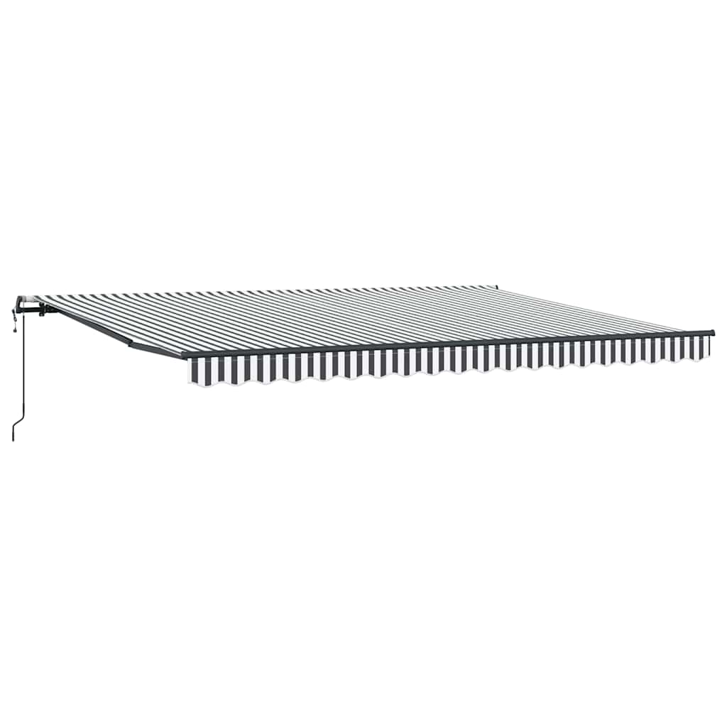 Tenda Retrattile Automatica Antracite e Bianco 450x300 cm