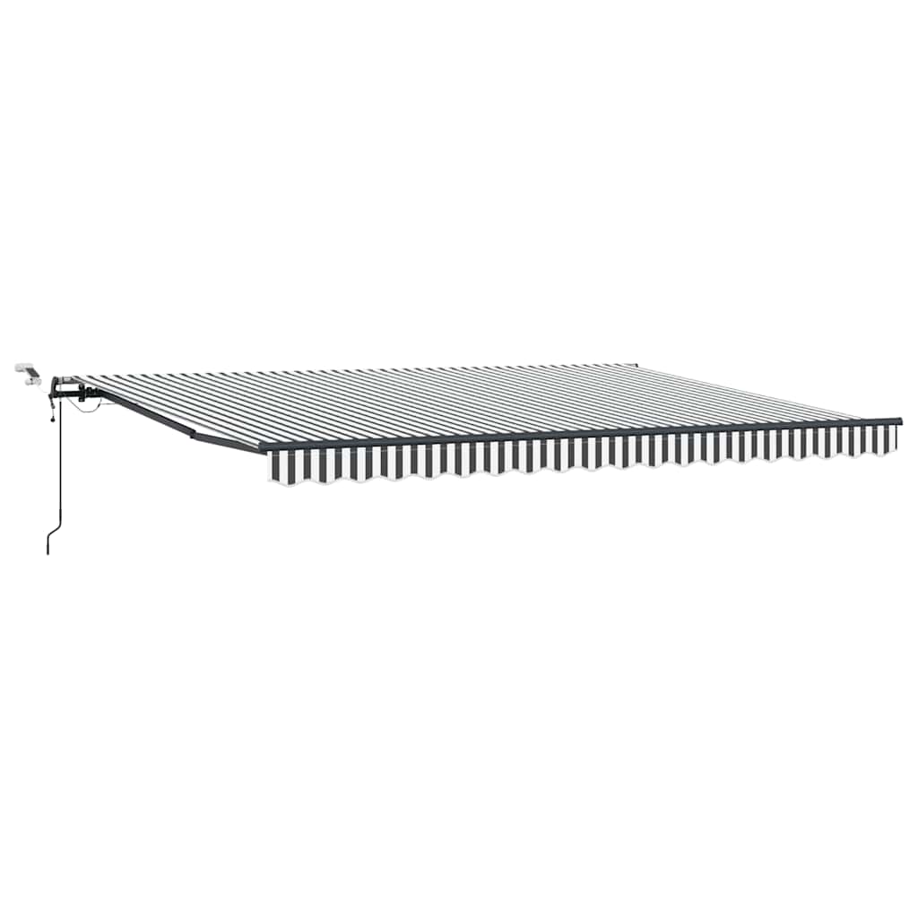 Tenda retrattile Antracite e Bianco 450 × 300 cm Poliestere