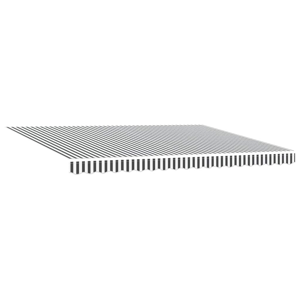 Tenda retrattile Antracite e Bianco 450 × 300 cm Poliestere