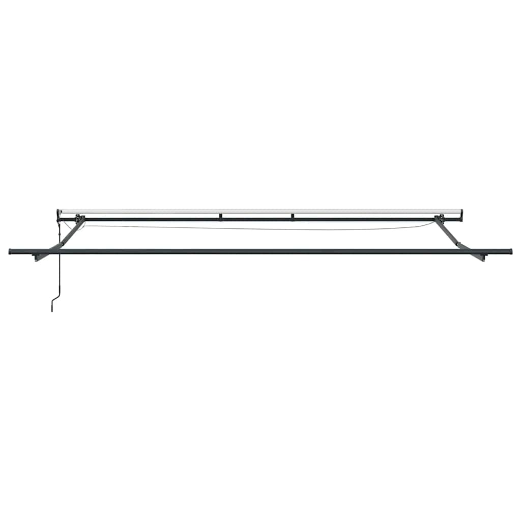 Tenda retrattile Antracite e Bianco 450 × 300 cm Poliestere
