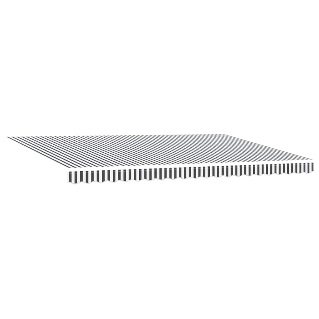 Tenda Retrattile Manuale con LED Antracite/ Bianco 500x300 cm