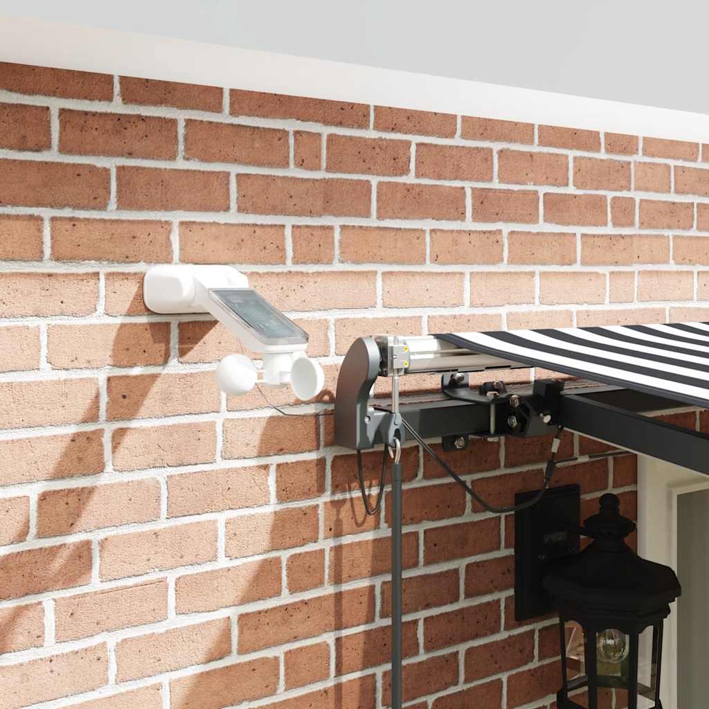 Tenda retrattile Antracite e Bianco 500 × 300 cm Poliestere