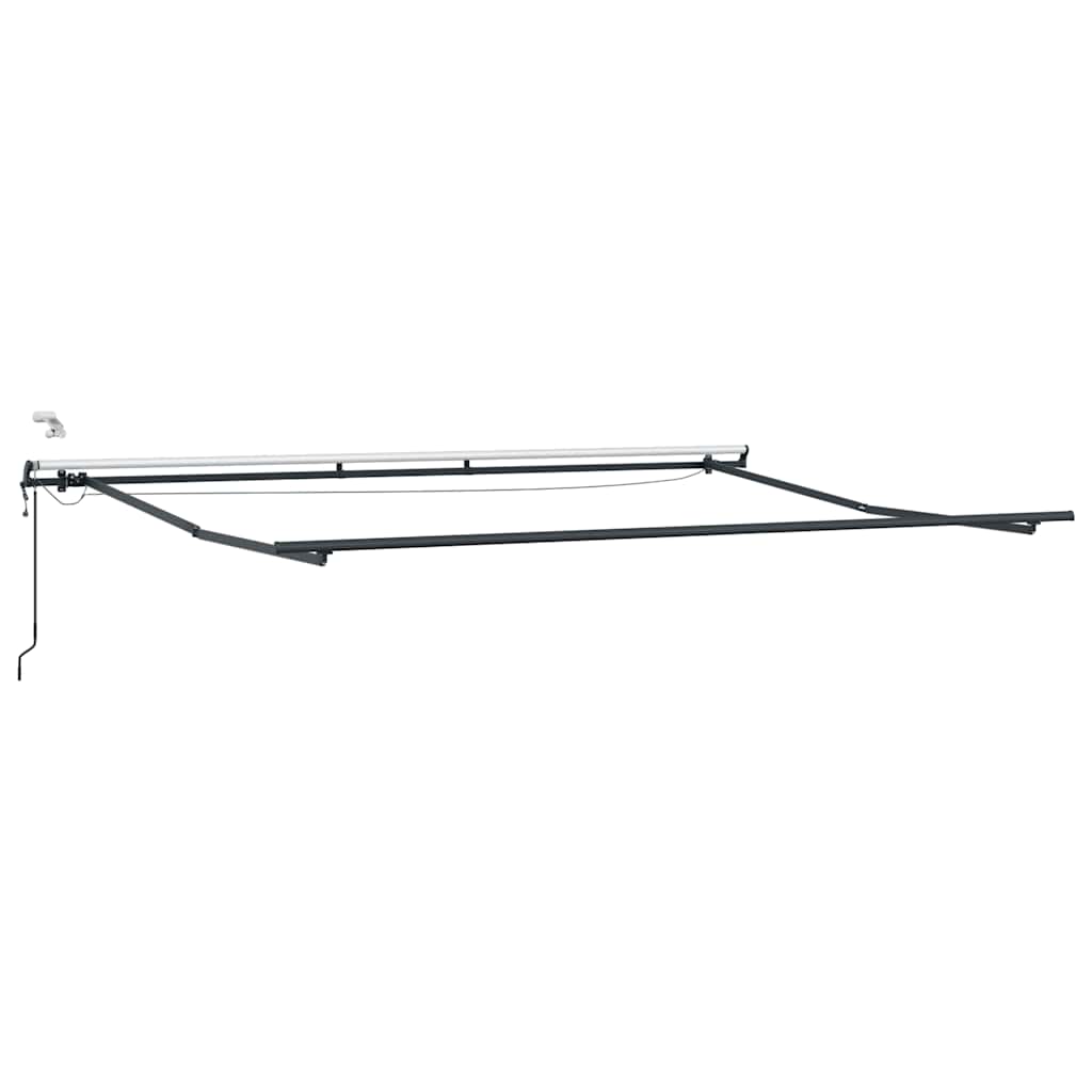 Tenda retrattile Antracite e Bianco 500 × 300 cm Poliestere