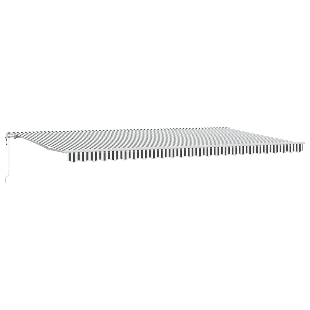 Tenda Sole Retrattile Automatica 600x300 cm Antracite e Bianco
