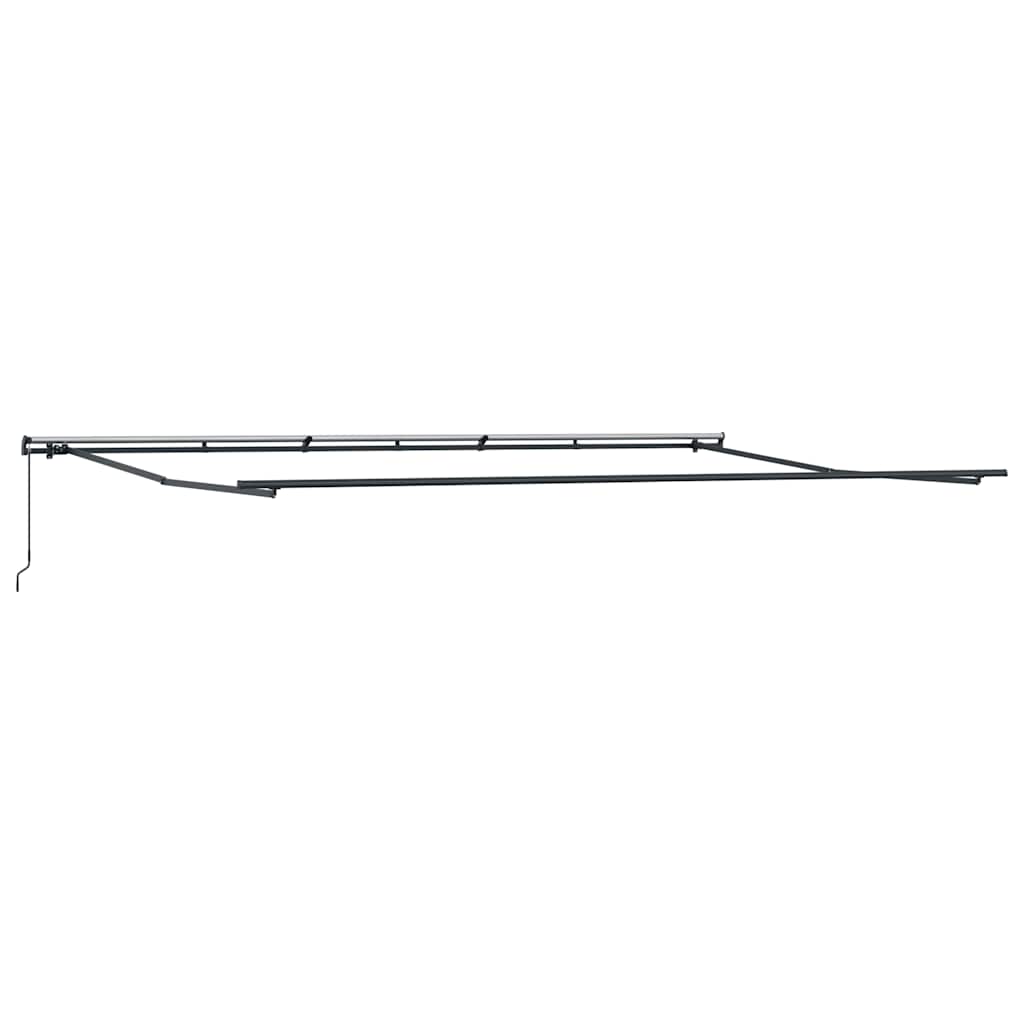 Tenda da Sole Retrattile Manuale Antracite e Bianco 600x300 cm