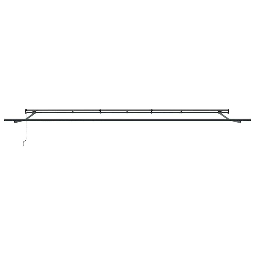 Tenda da Sole Retrattile Manuale Antracite e Bianco 600x300 cm