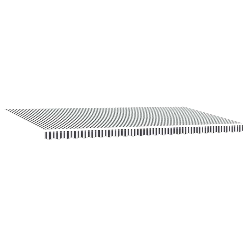 Tenda Retrattile Manuale con LED Antracite e Bianco 600x300 cm