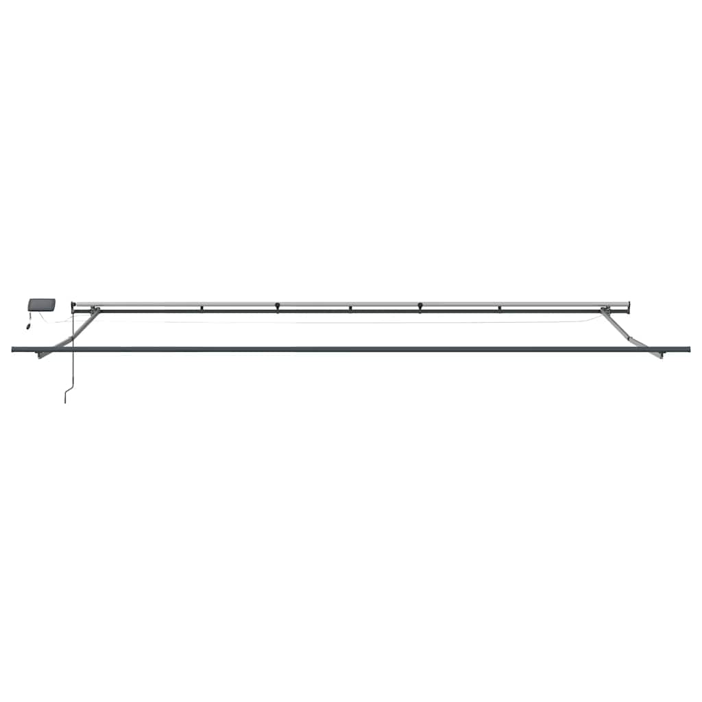 Tenda Retrattile Manuale con LED Antracite e Bianco 600x300 cm