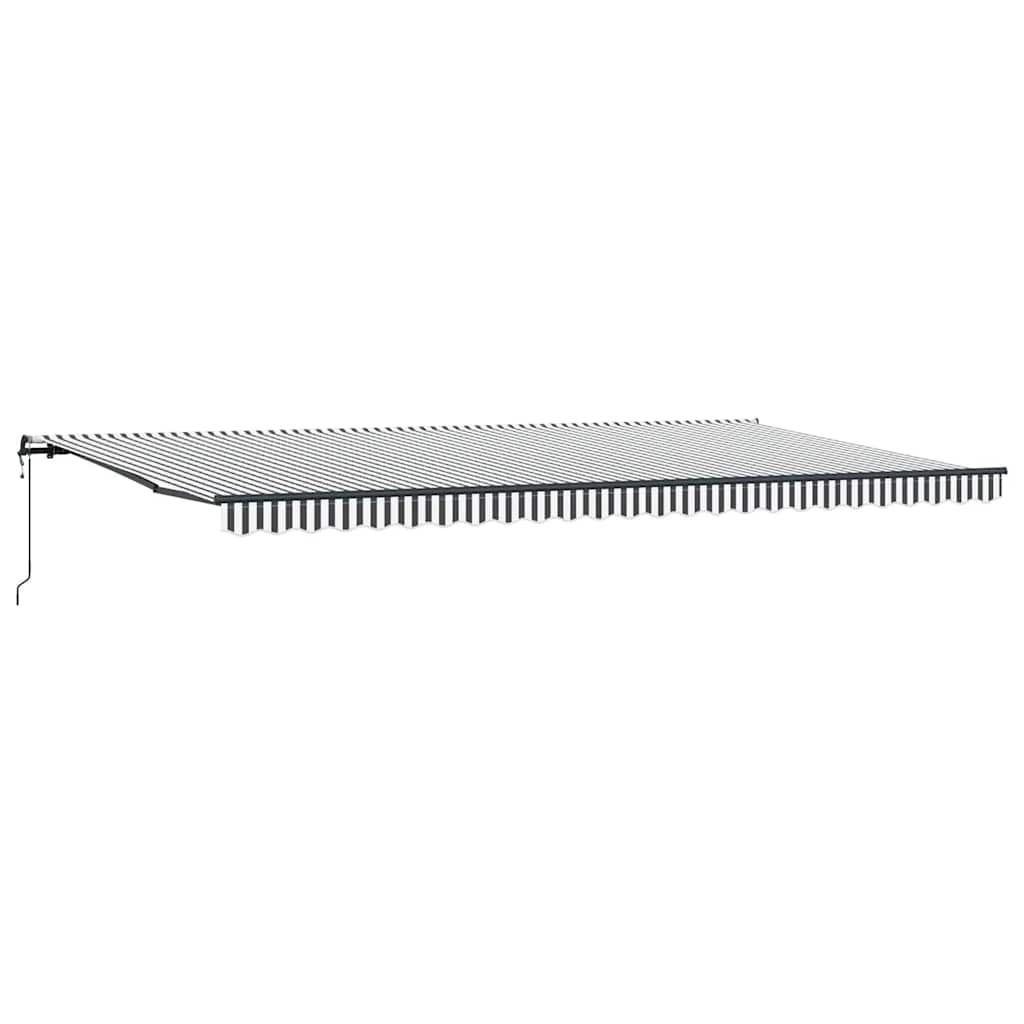 Tenda Retrattile Automatica Antracite e Bianco 600x300 cm