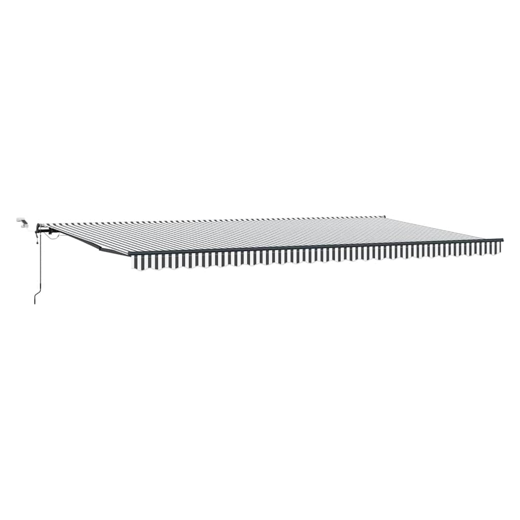 Tenda retrattile Antracite e Bianco 600 × 300 cm Poliestere