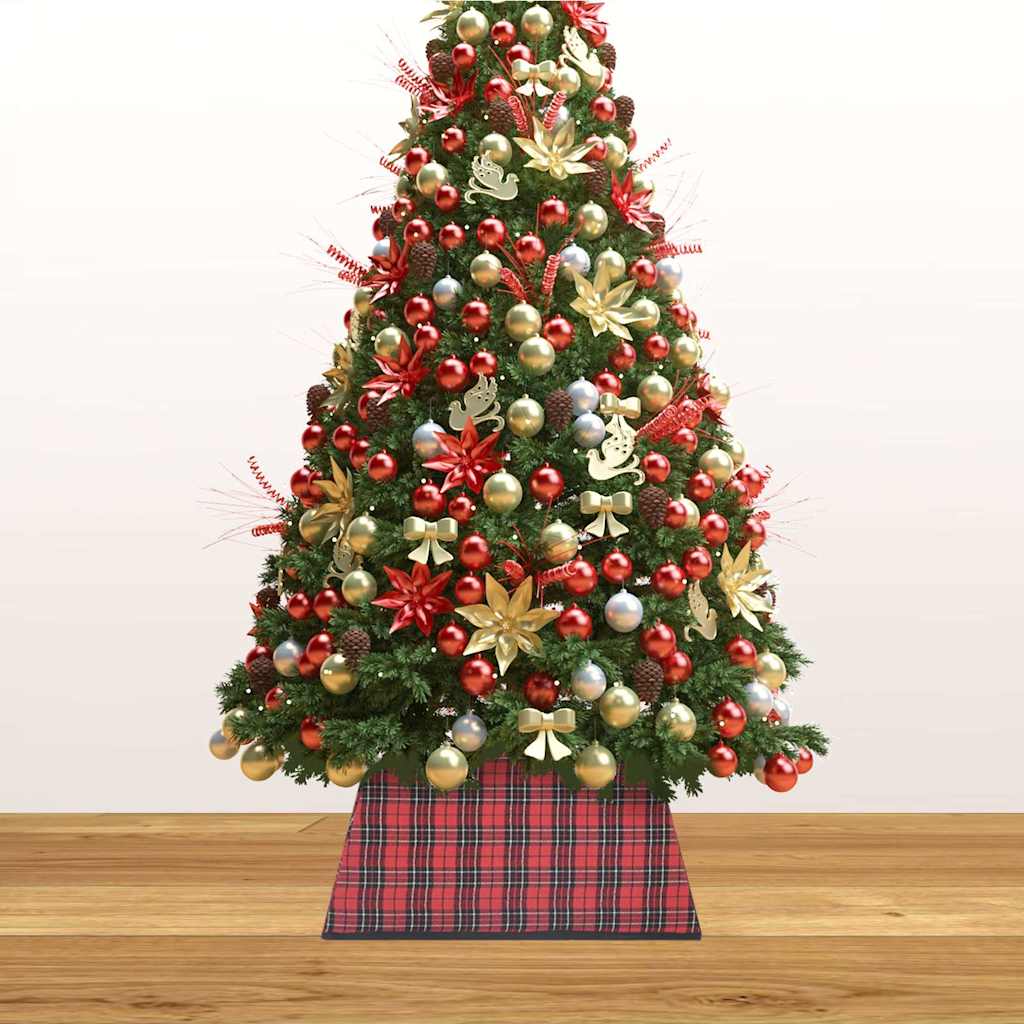 Gonna per Albero di Natale Rossa e Nera 48x48x25 cm