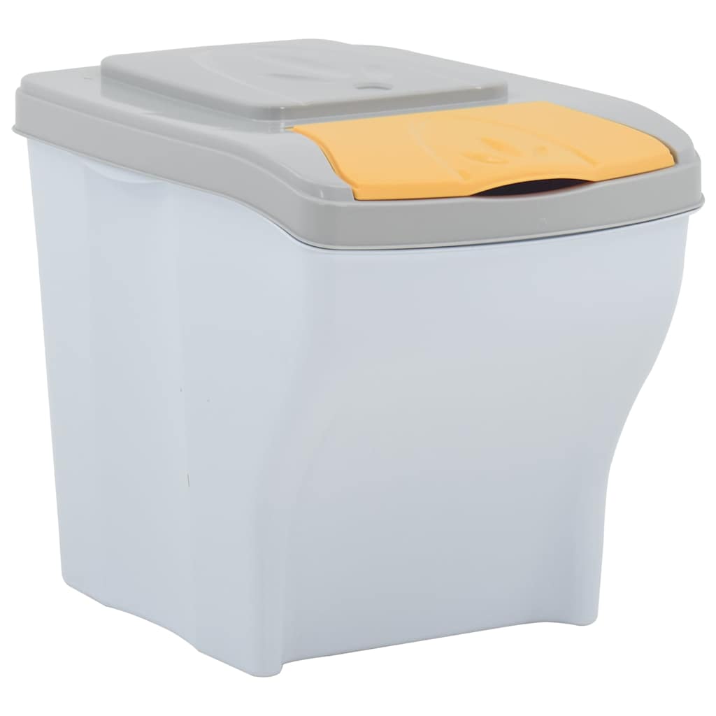 Pattumiere Impilabili 4 pz 80 L Bianco