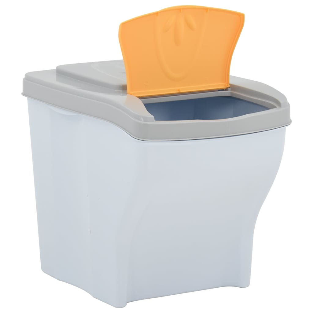 Pattumiere Impilabili 4 pz 80 L Bianco
