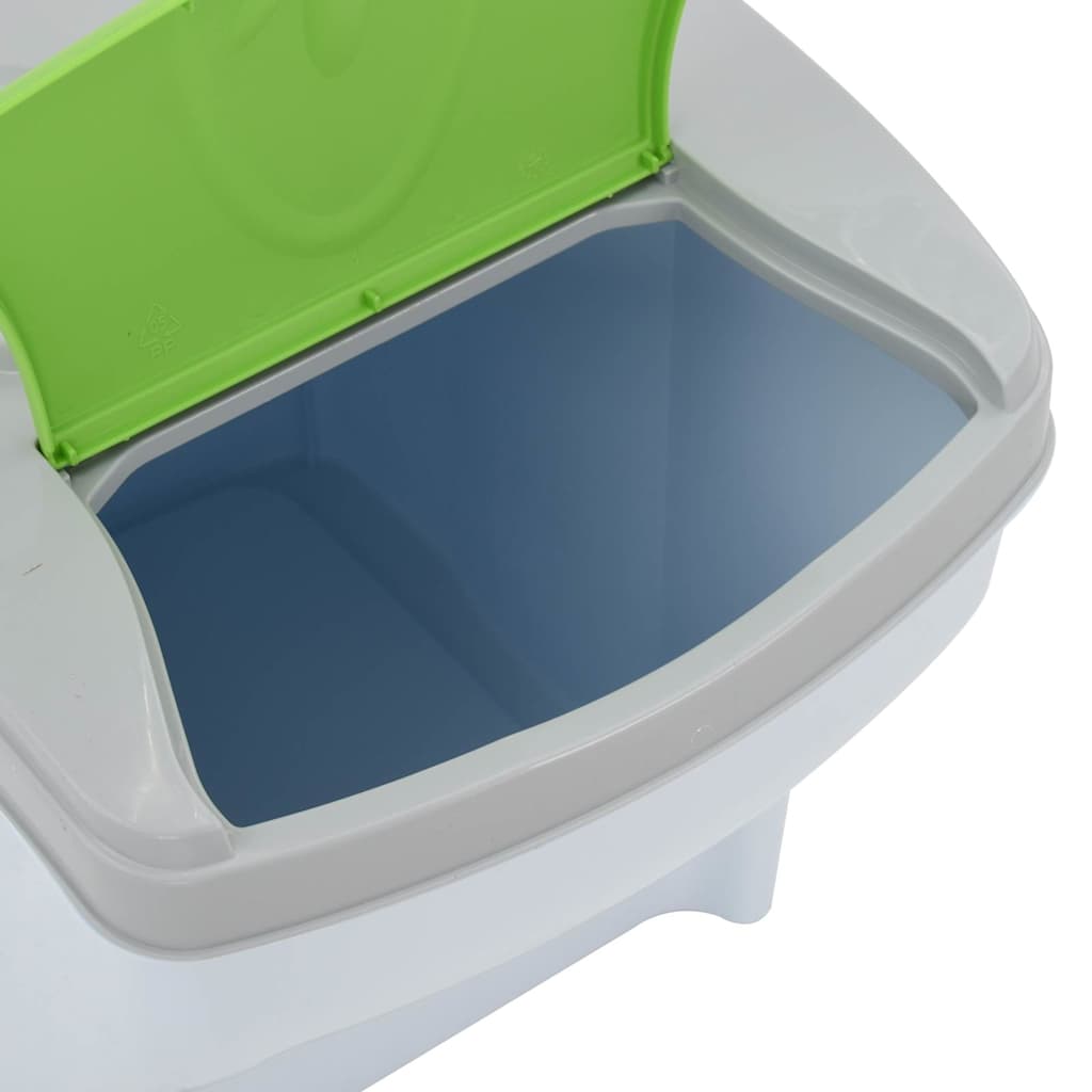 Pattumiere Impilabili 4 pz 80 L Bianco
