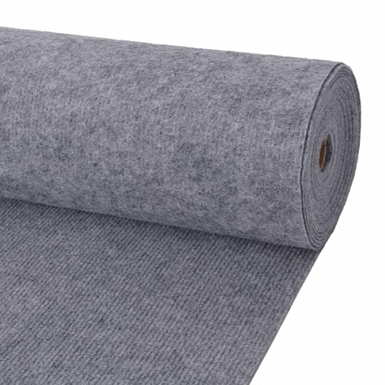 Tappeto Grigio 1,2 x 10 m Poliestere