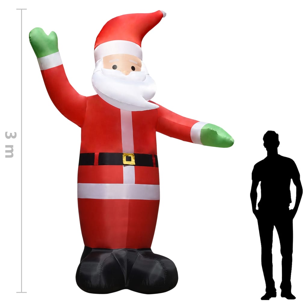 Babbo Natale Gonfiabile Decorazione Natalizia con LED IP44 3 m
