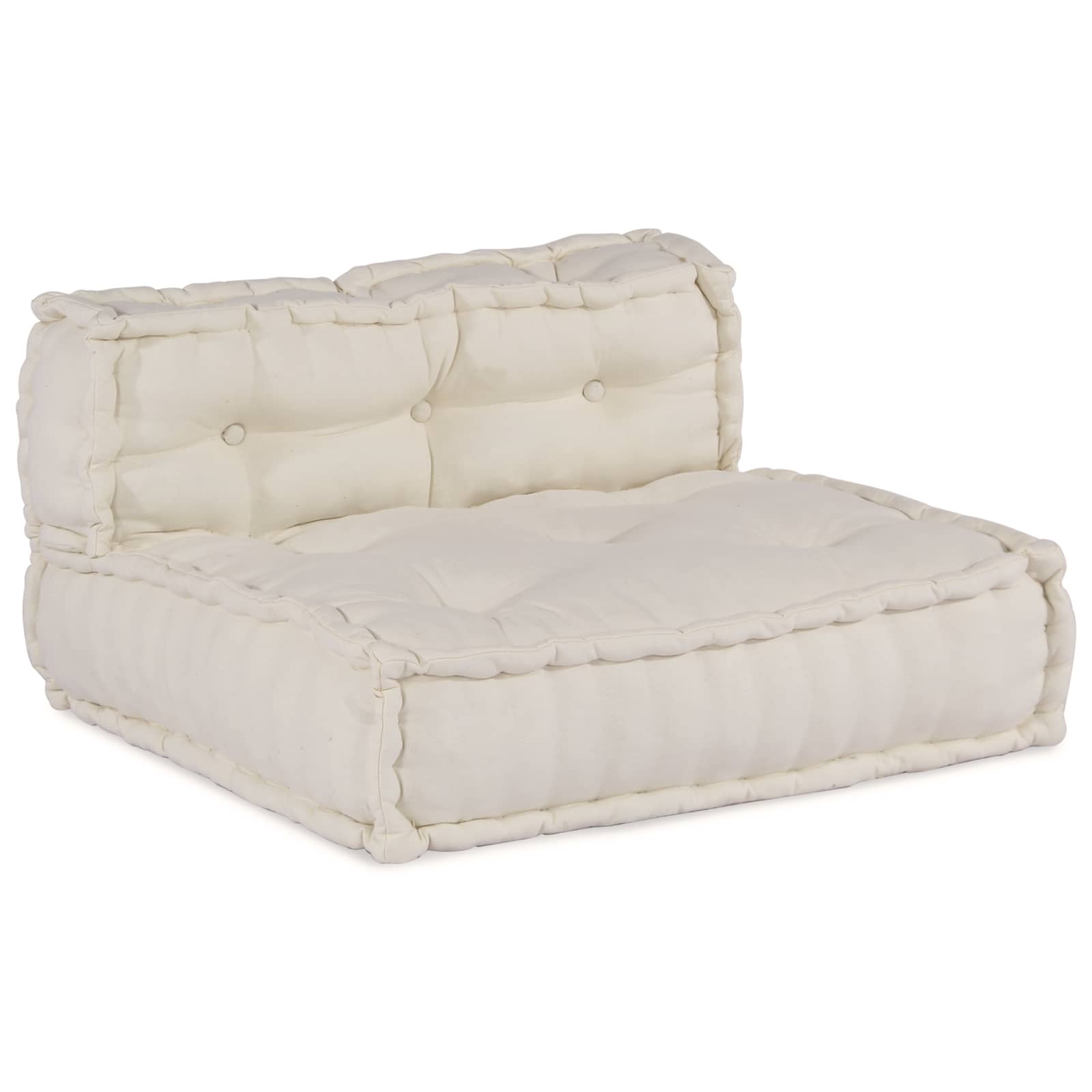 Unità di Divano Modulare Tessuto Crema 210 x 70 x 56 cm