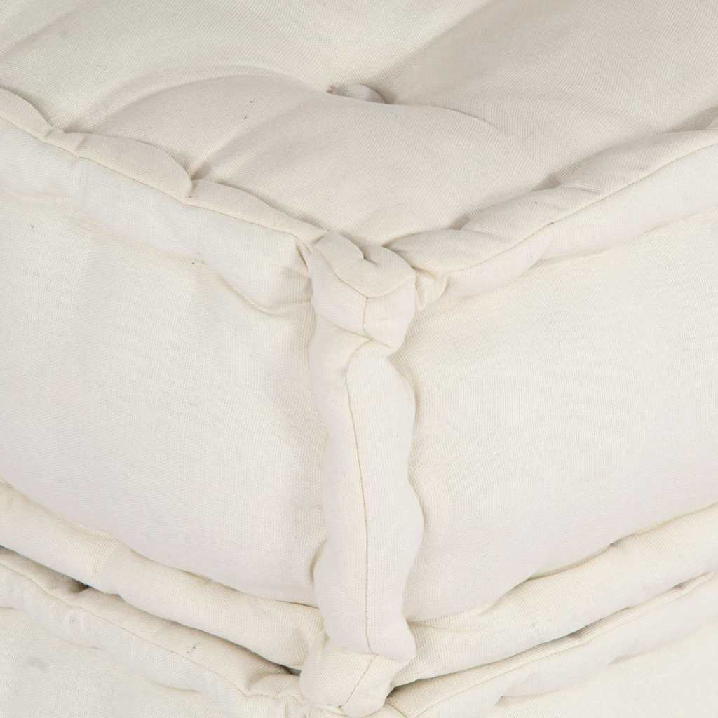 Unità di Divano Modulare Tessuto Crema 210 x 140 x 56 cm