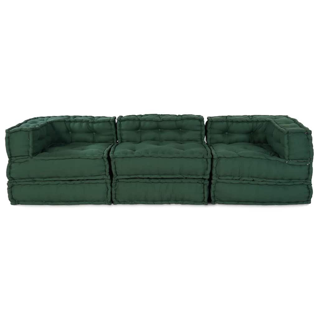 Unità di Divano Modulare Tessuto Verde 210 x 70 x 56 cm
