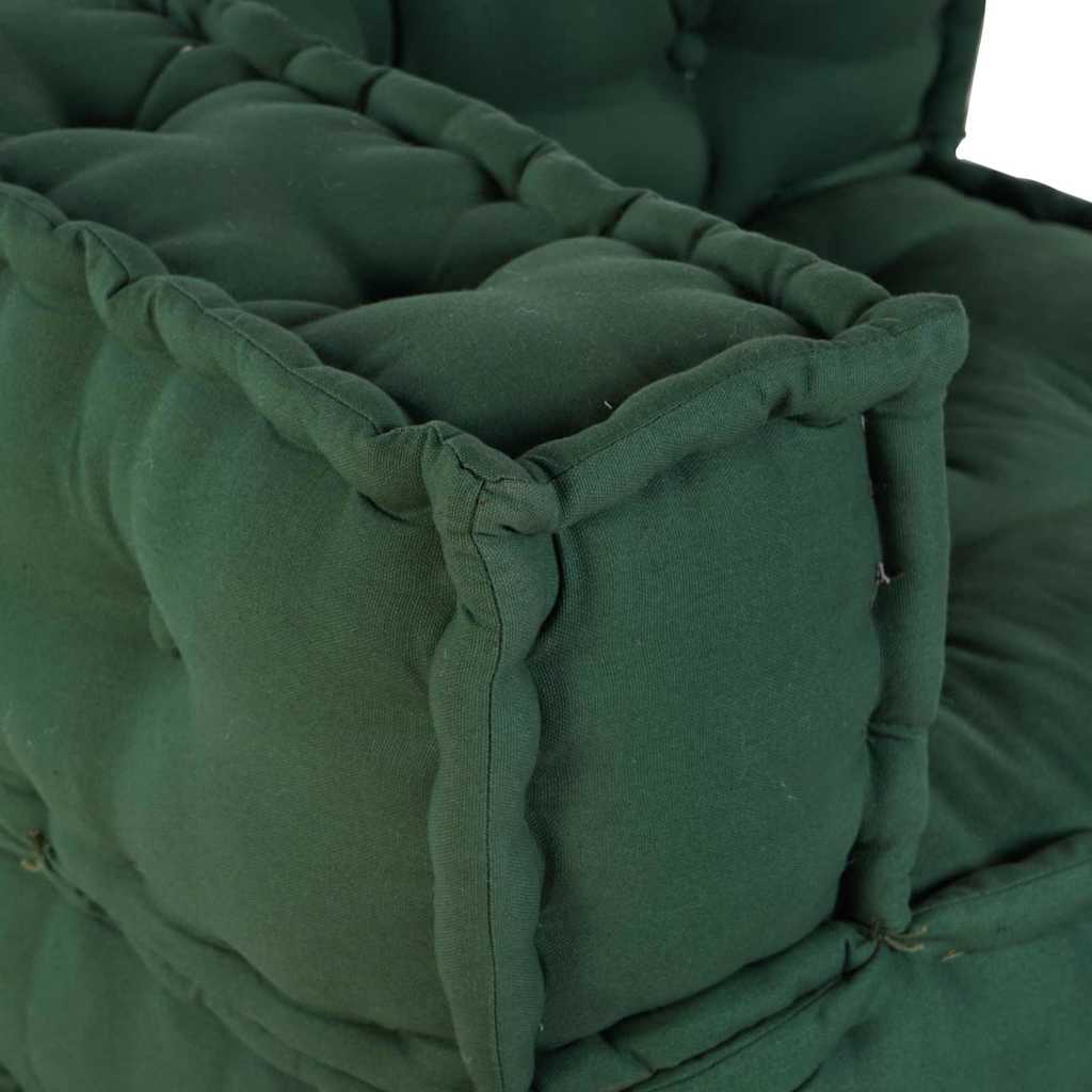 Unità di Divano Modulare Tessuto Verde 210 x 70 x 56 cm