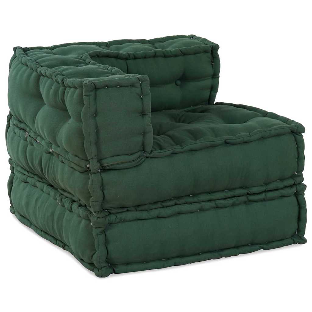 Unità di Divano Modulare Tessuto Verde 210 x 70 x 56 cm