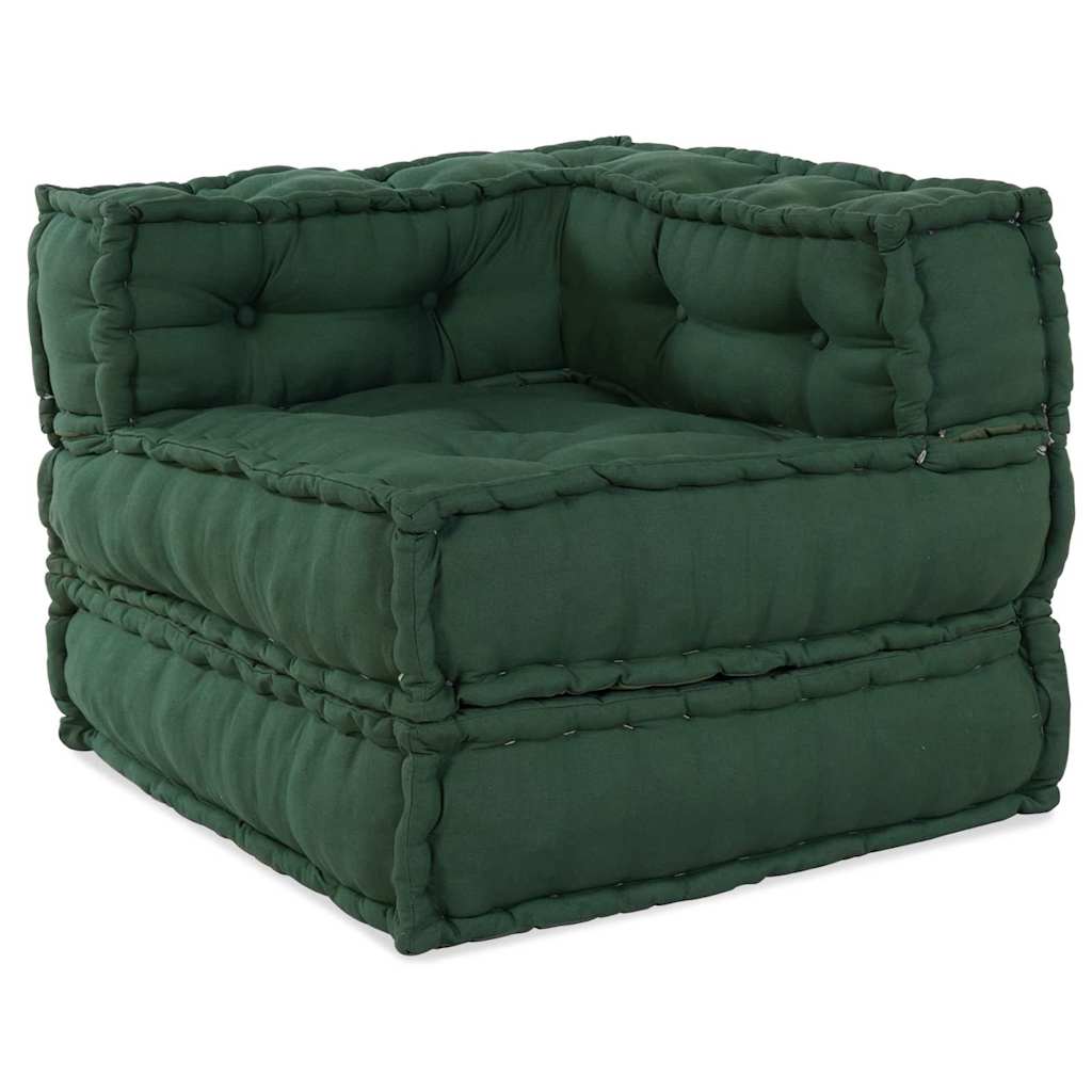 Unità di Divano Modulare Tessuto Verde 210 x 70 x 56 cm